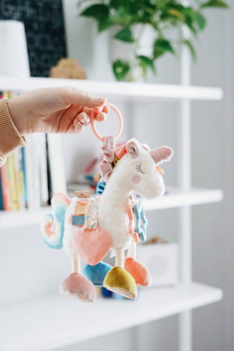 Itzy Ritzy Unicorn Activity Plush Silicone Teether Toy