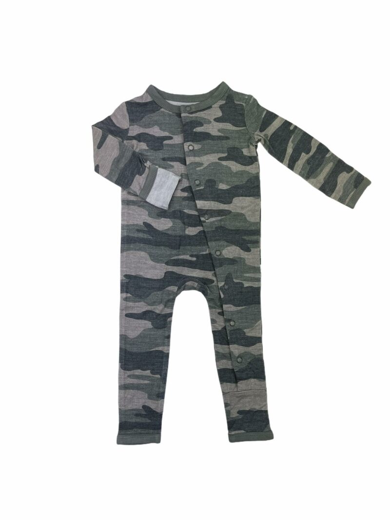 Laree + Co Kace Camo Bamboo Snap Romper