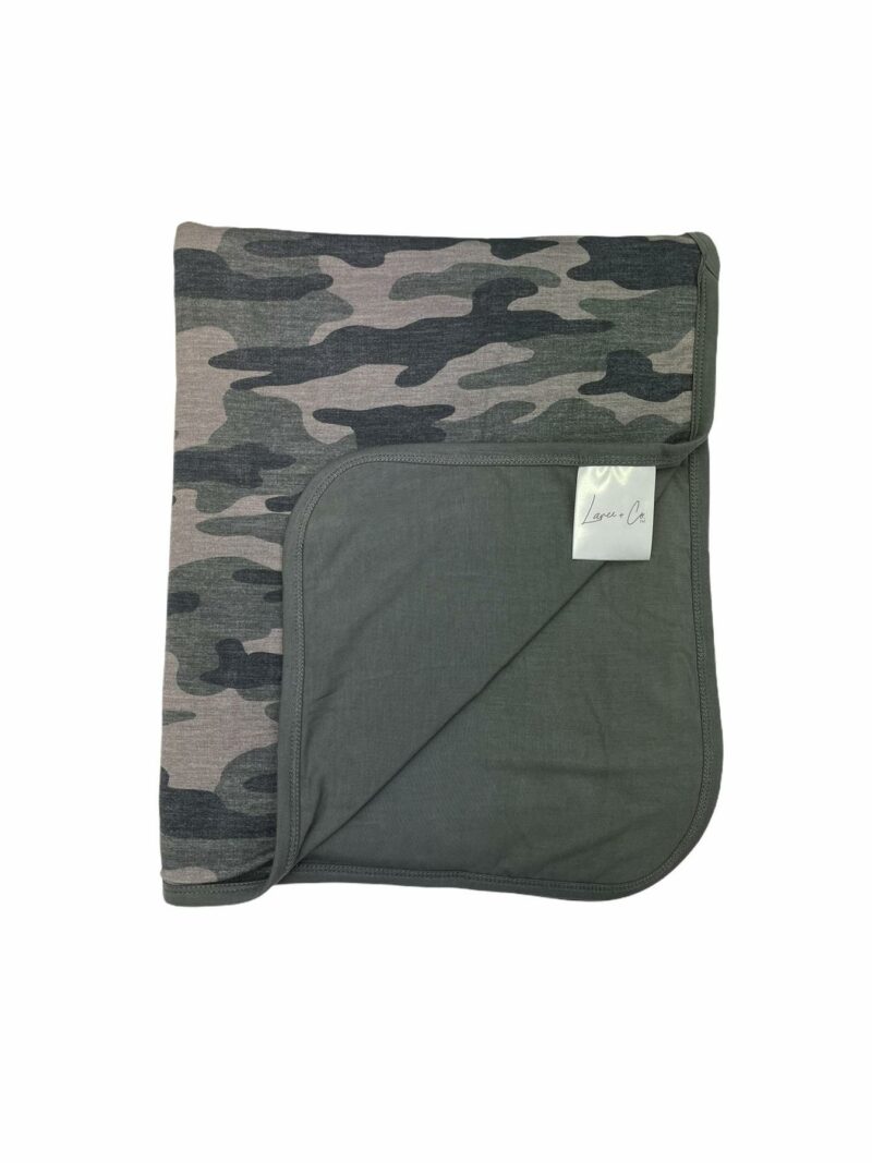 Laree + Co Kace Camo Bamboo Toddler Blanket