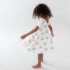 Kyte BABY Twirl Dress in Aloe Rainbow