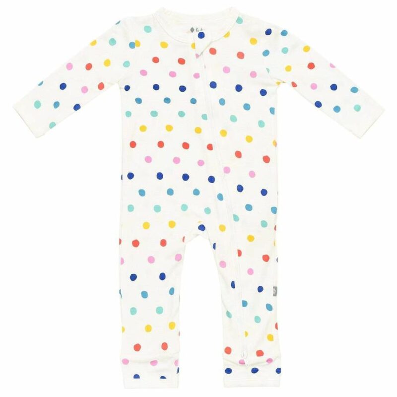 Kyte BABY Zippered Romper in Polka Dots