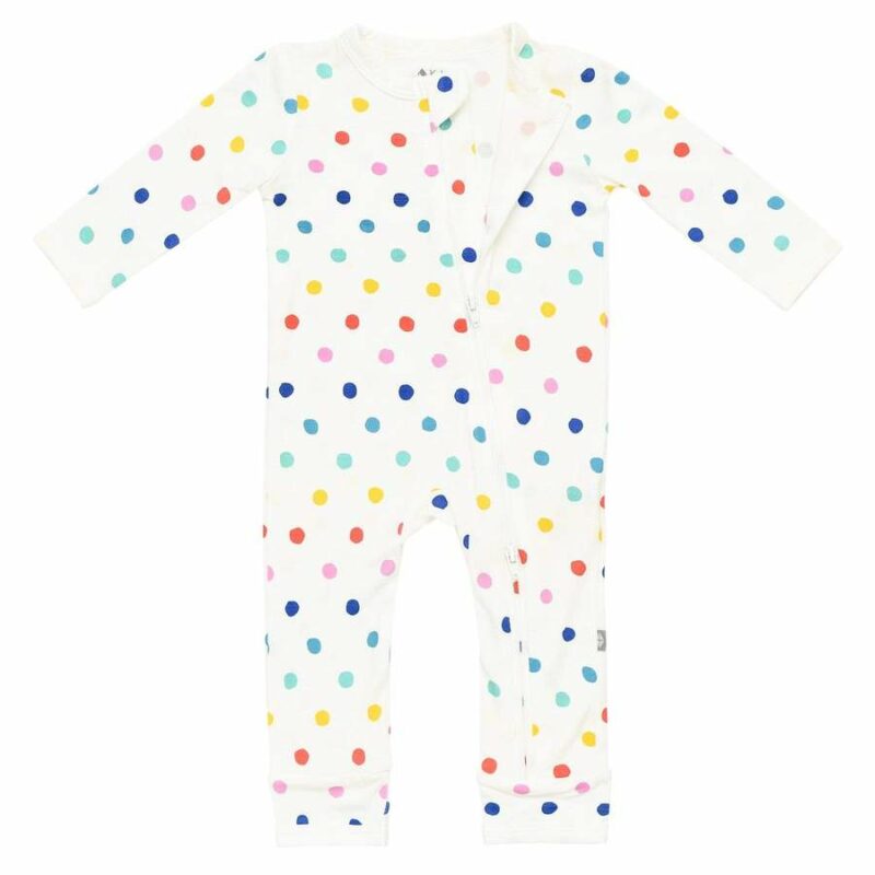 Kyte BABY Zippered Romper in Polka Dots