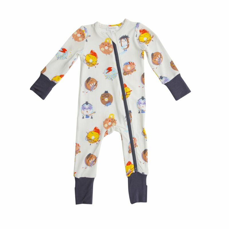 Angel Dear 80's Donuts Bamboo Viscose Zippered Romper