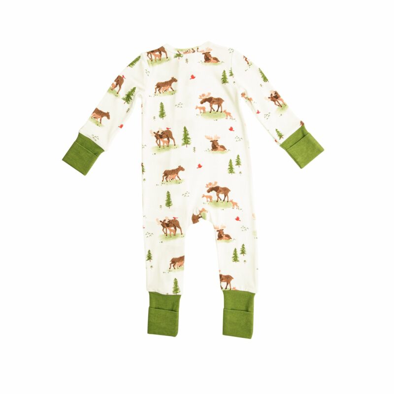 Angel Dear Moose Bamboo Viscose Zippered Romper