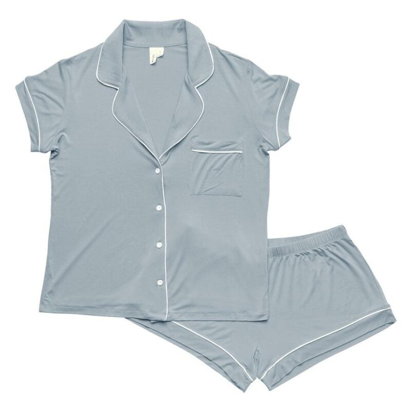 Kyte BABY Women's Short Sleeve Pajama Set in Fog