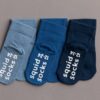 Squid Socks Colby Collection Blue Bamboo Socks 3 Pack