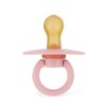 Itzy Ritzy Itzy Soother Natural Rubber Pacifier Set in Blossom + Rosewood Pink