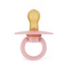 Itzy Ritzy Itzy Soother Natural Rubber Pacifier Set in Blossom + Rosewood Pink