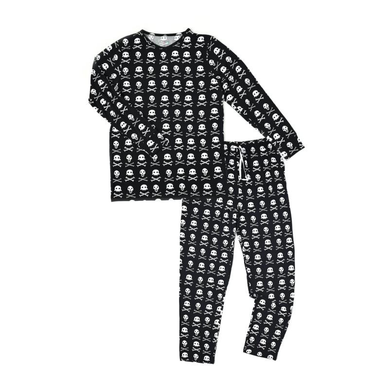 Gigi and Max Skelly Halloween Daddy Two-Piece Men's Bamboo Pajama Set