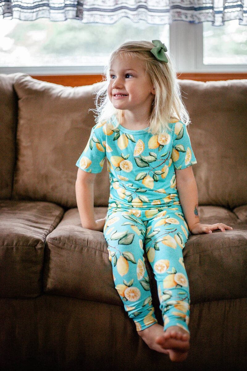 CuteCotton Lemon Squeezy Bamboo Viscose Two-Piece Pajama Set