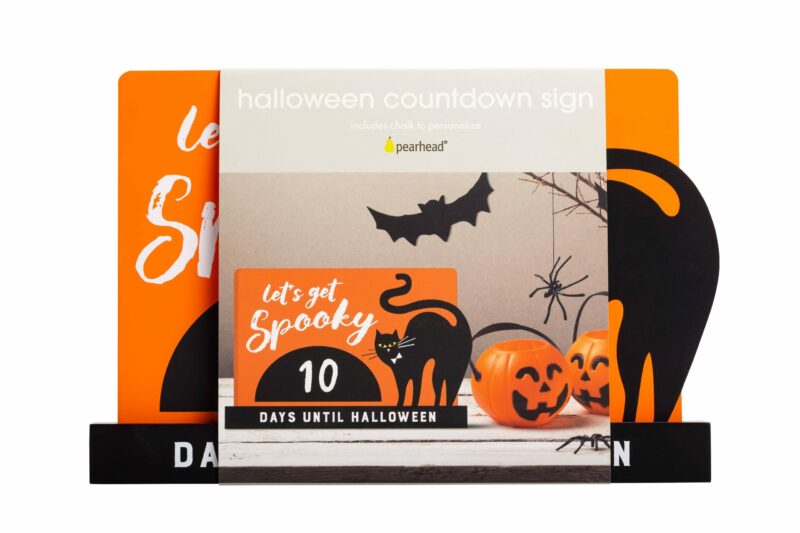 pearhead Halloween Chalkboard Countdown Sign