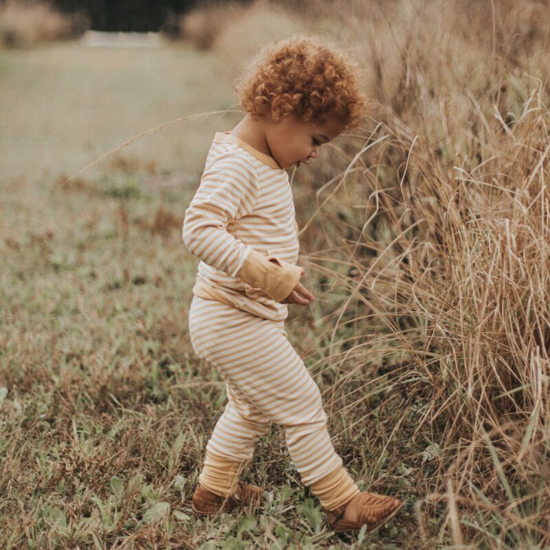 goumi Sun Stripe Bamboo Kid's Loungewear Set