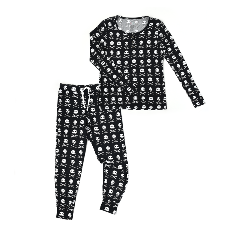 Gigi and Max Skelly Halloween Mommy Two-Piece Women's Bamboo Pajama Set