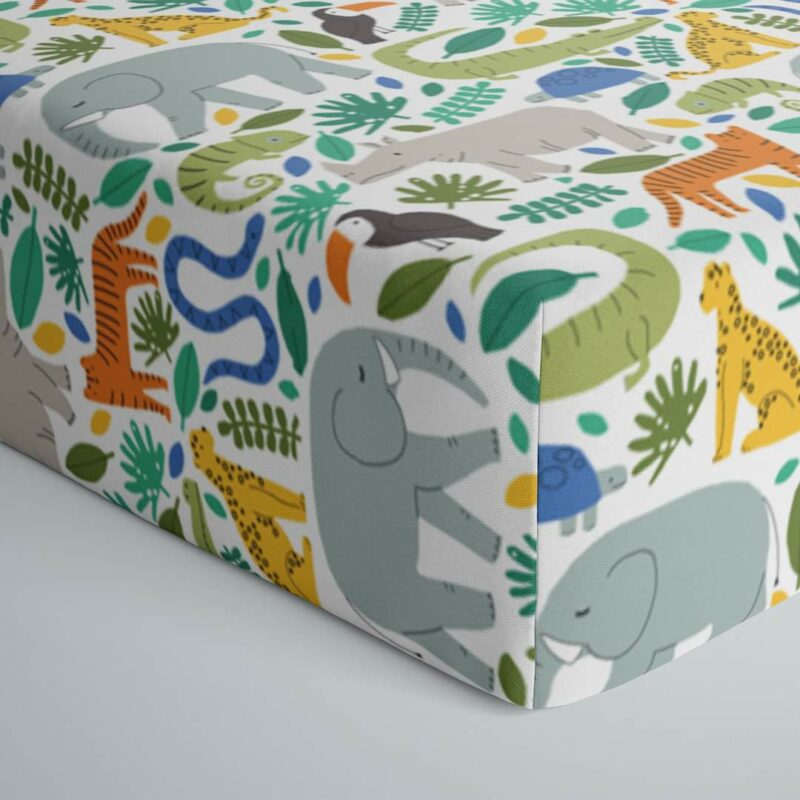 Little Sleepies Jungle Safari Bamboo Viscose Crib Sheet