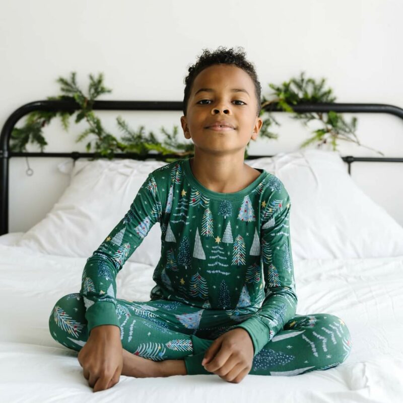 Little Sleepies Green Twinkling Trees Two-Piece Bamboo Viscose Pajama Set