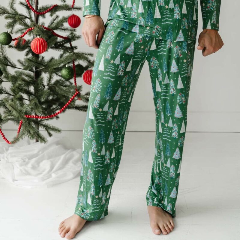 Little Sleepies Green Twinkling Trees Men's Bamboo Viscose Pajama Pants