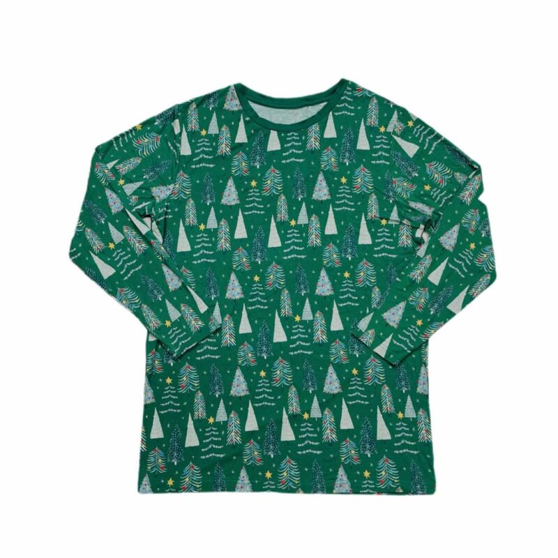 Little Sleepies Green Twinkling Trees Men's Long-Sleeve Bamboo Viscose Pajama Top