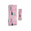 Little Sleepies Pink Twinkling Trees Swaddle & Headband Gift Set
