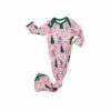 Little Sleepies Pink Twinkling Trees Bamboo Viscose Infant Knotted Gown