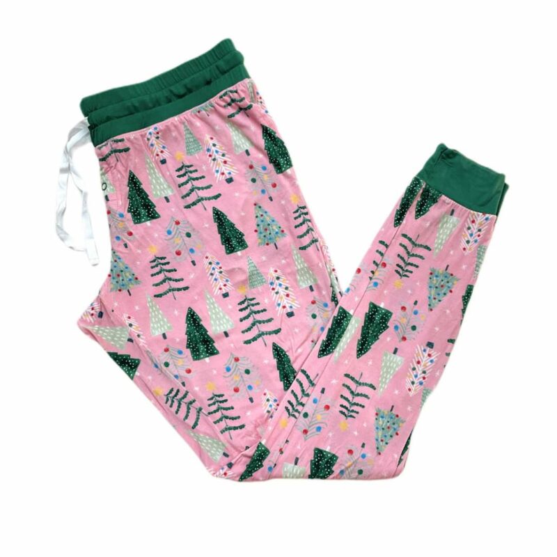 Little Sleepies Pink Twinkling Trees Women's Bamboo Viscose Pajama Pants