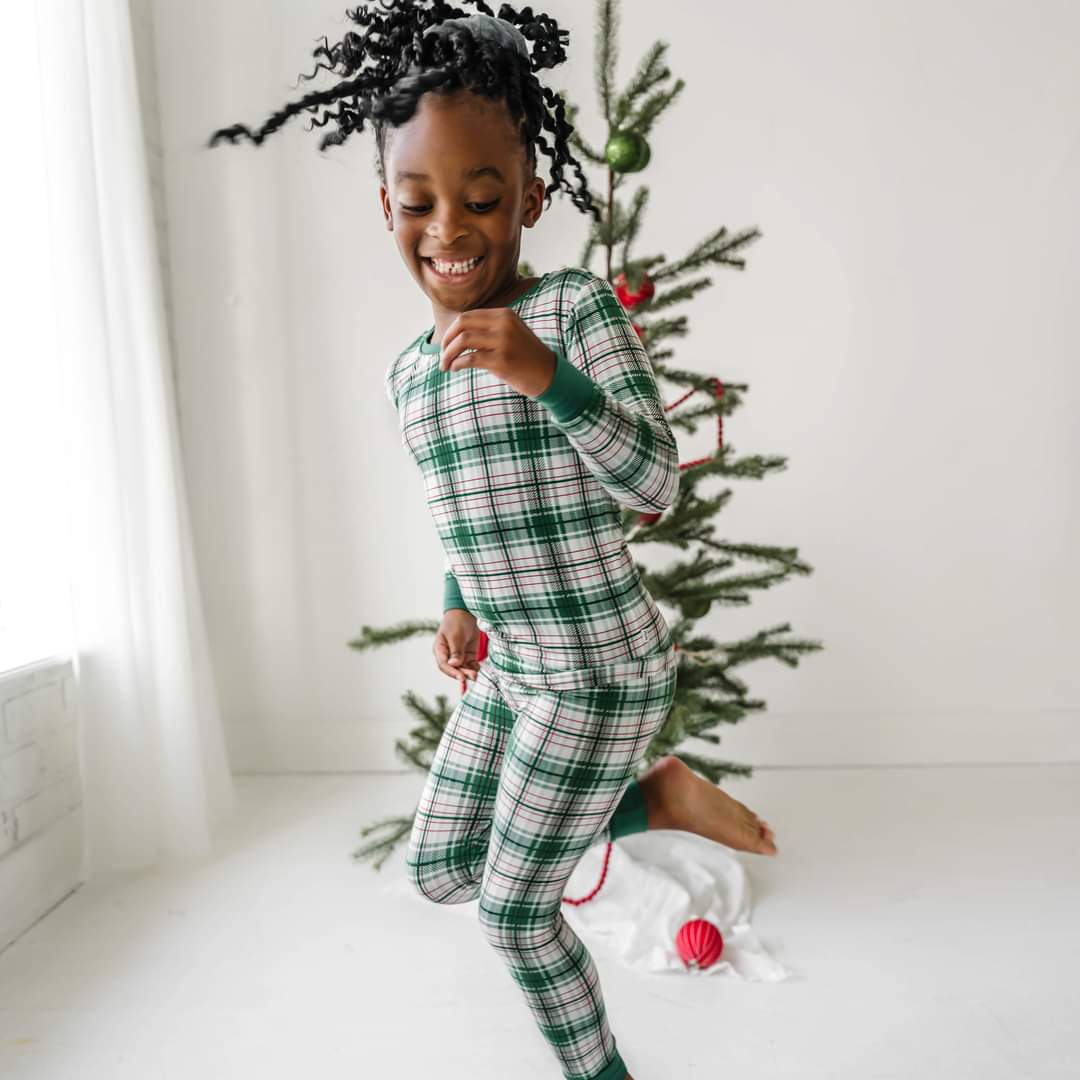 Little Sleepies Noel Plaid Two Piece Bamboo Viscose Pajama Set