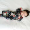 Little Sleepies Poinsettia Floral Bamboo Viscose Infant Knotted Gown