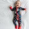 Little Sleepies Poinsettia Floral Bamboo Viscose Zippy Little Sleepies Poinsettia Floral Bamboo Viscose Zippy