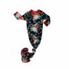 Little Sleepies Poinsettia Floral Bamboo Viscose Infant Knotted Gown