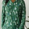 Little Sleepies Green Twinkling Trees Women's Pajama Top