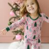 Little Sleepies Pink Twinkling Trees Pajama Set for Kids