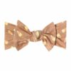 Copper Pearl Treat Knit Headband Bow
