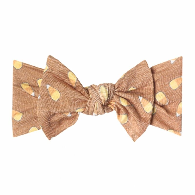 Copper Pearl Treat Knit Headband Bow