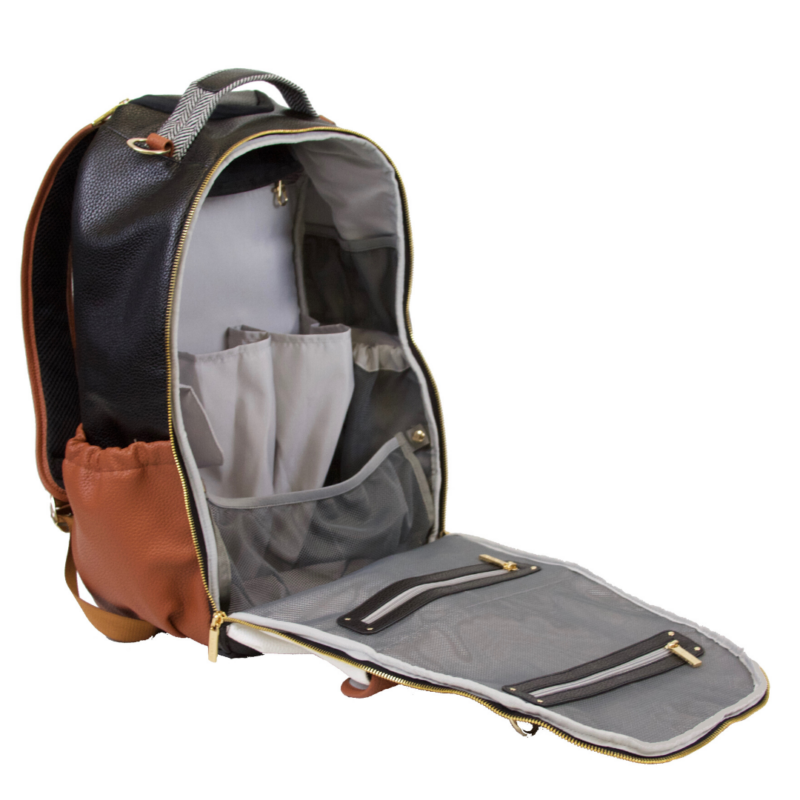 Itzy Ritzy Coffee & Cream Boss Backpack Diaper Bag