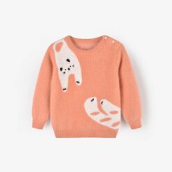 Aimama Penny Cat Sweater in Coral Pink