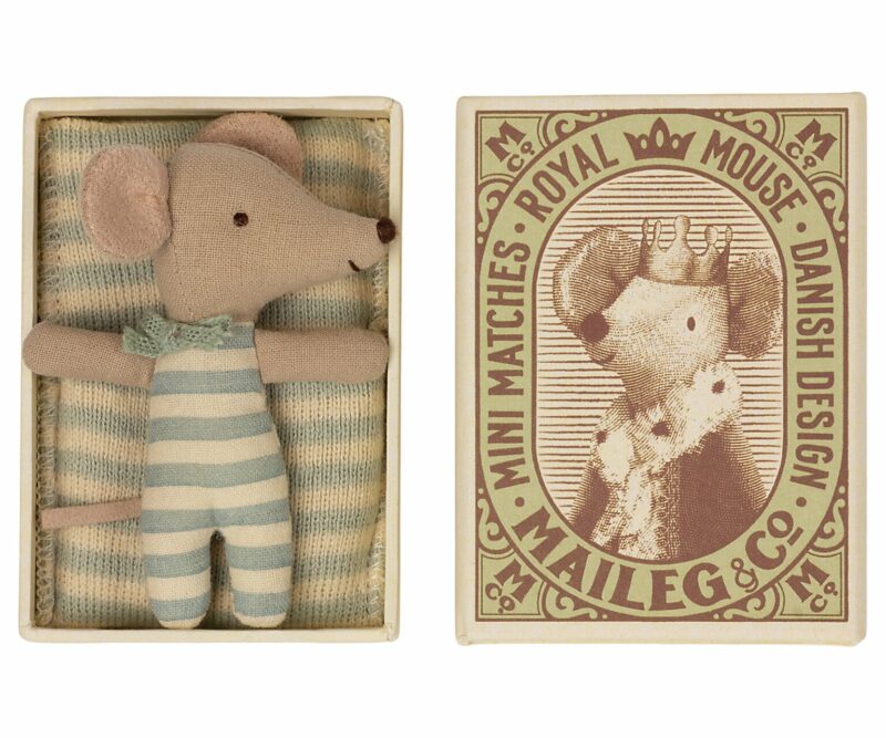 Maileg Baby Boy Mouse in Matchbox