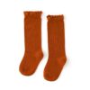 Little Stocking Co Pumpkin Lace Top Knee High Socks