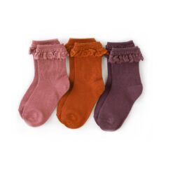 Little Stocking Co Autumn Midi Ruffle Sock 3-Pack