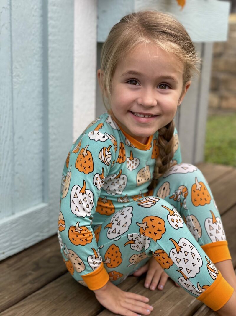 Kozi & Co Pumpkins Bamboo Pajama Set