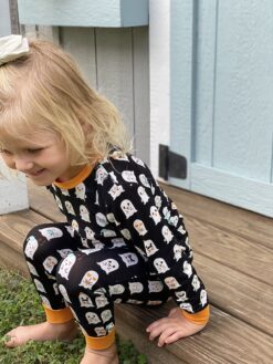 Kozi & Co Ghost Emoji Bamboo Pajama Set