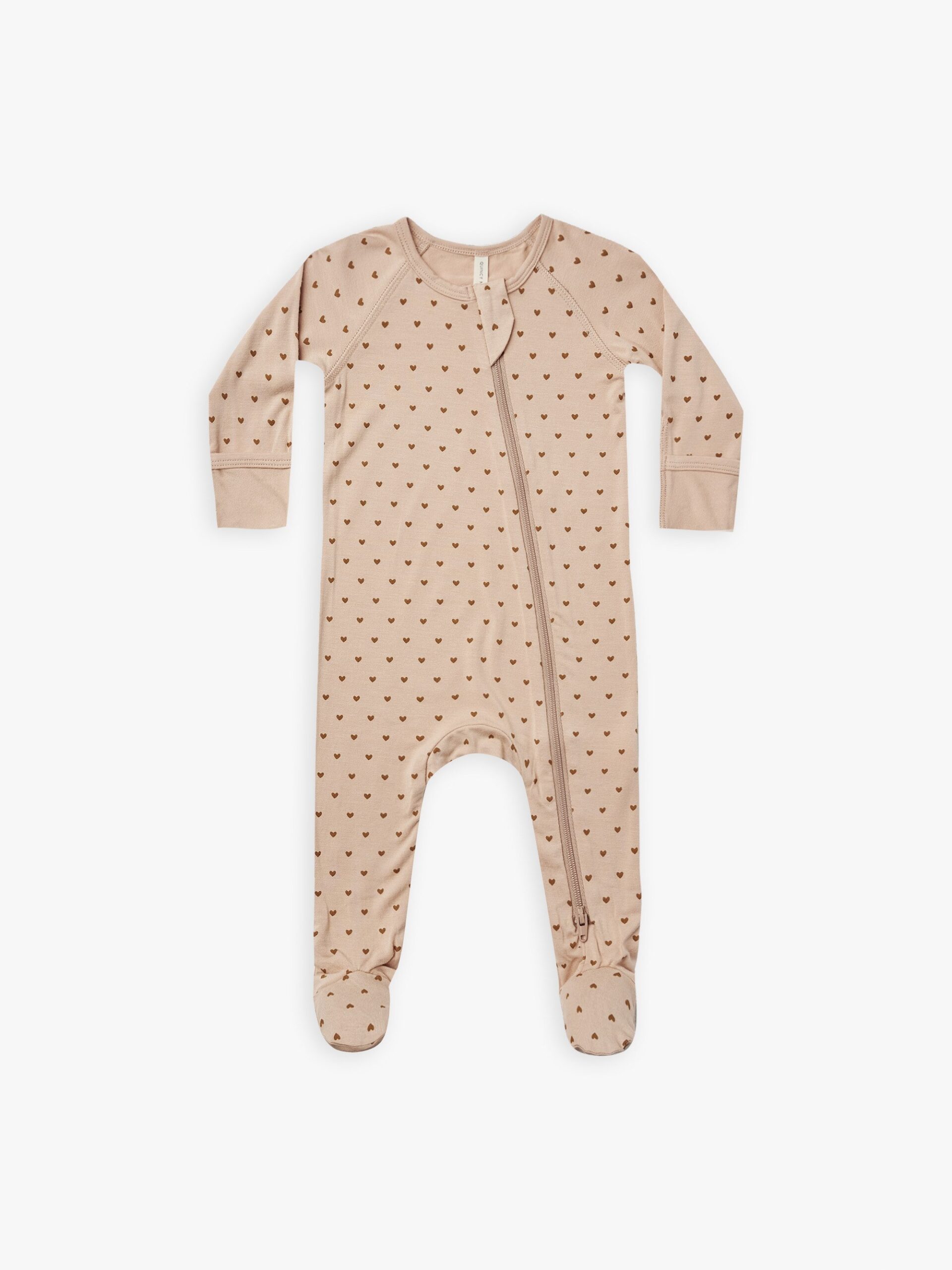 Quincy Mae Hearts Bamboo Zippered Footie – Blossom