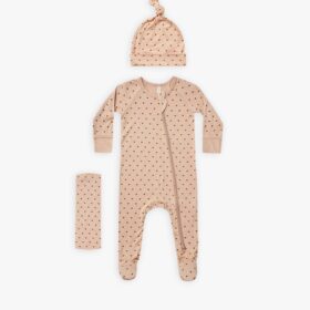 Quincy Mae Hearts Bamboo Layette Set