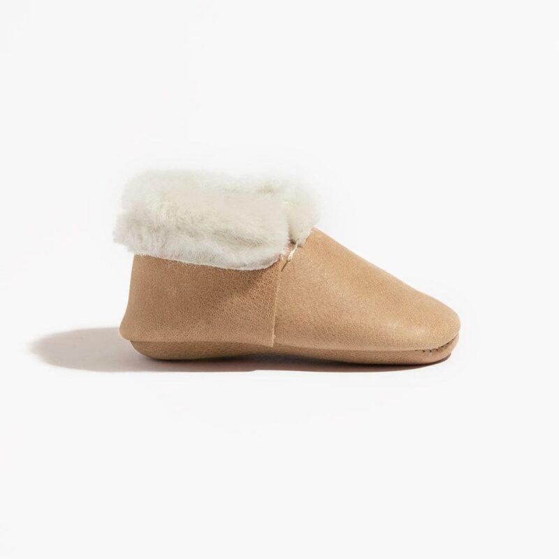 Freshly Picked Weathered Brown Shearling Mocc Soft Sole