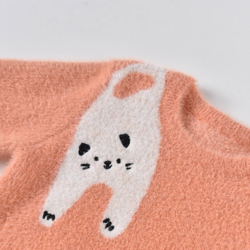 Aimama Penny Cat Sweater in Coral Pink
