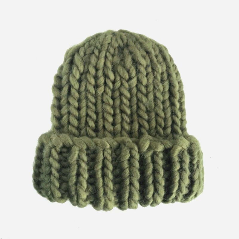 The Blueberry Hill Chunky Beanie in Olive