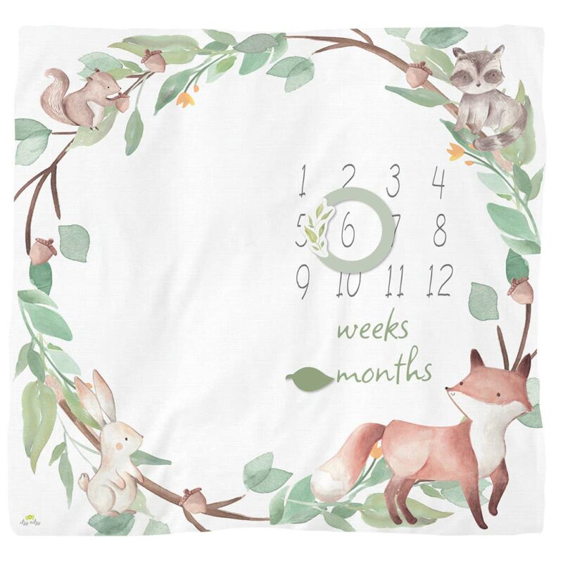 Cutie Captures™ Woodland Milestone Blanket