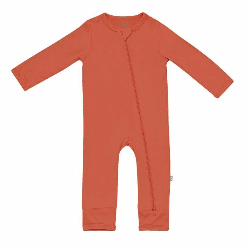 Kyte BABY Zippered Romper in Clementine