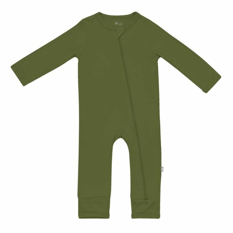 Kyte BABY Zippered Romper in Olive