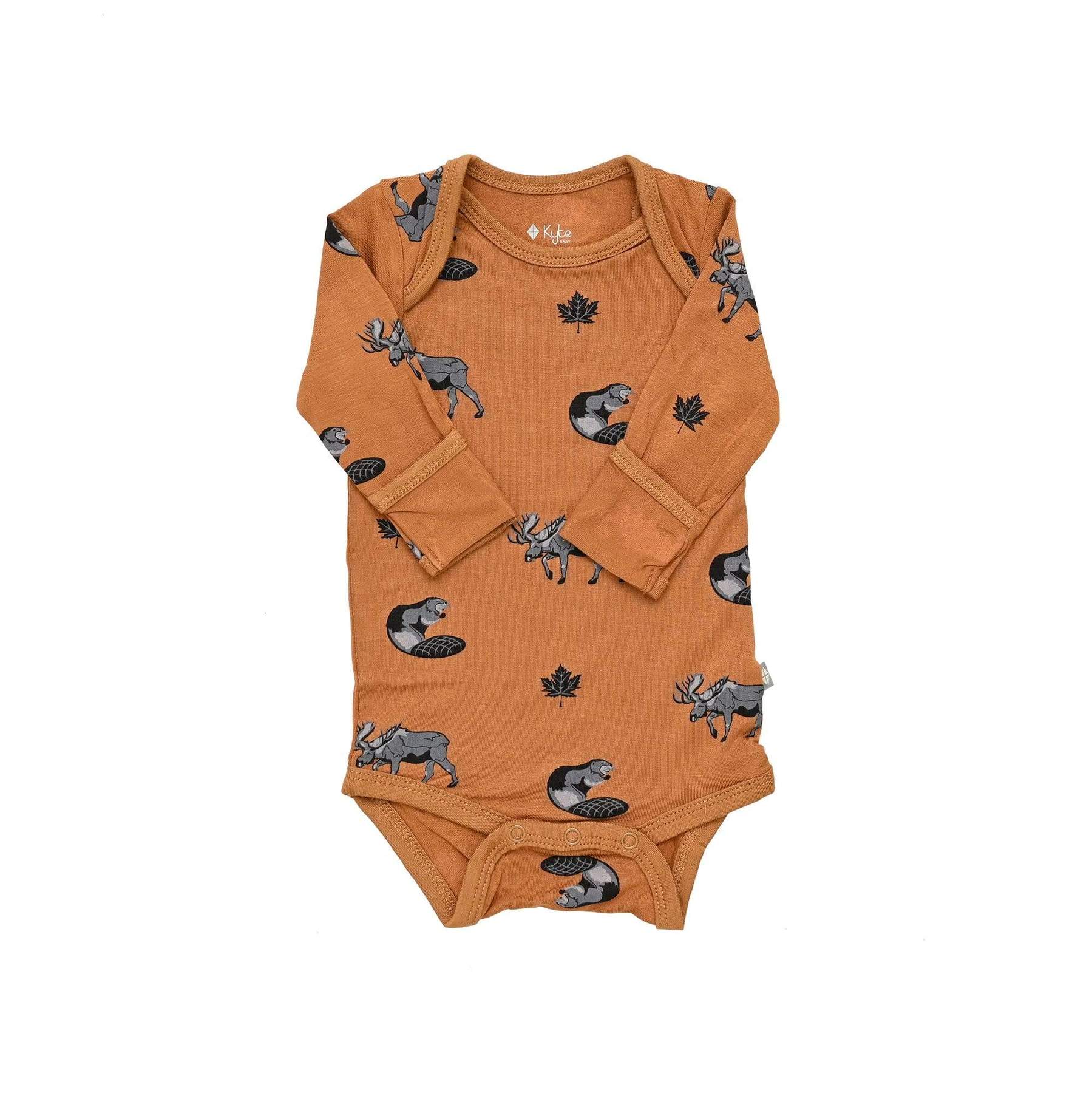 Kyte BABY Long Sleeve Bodysuit in Canadian Blossom