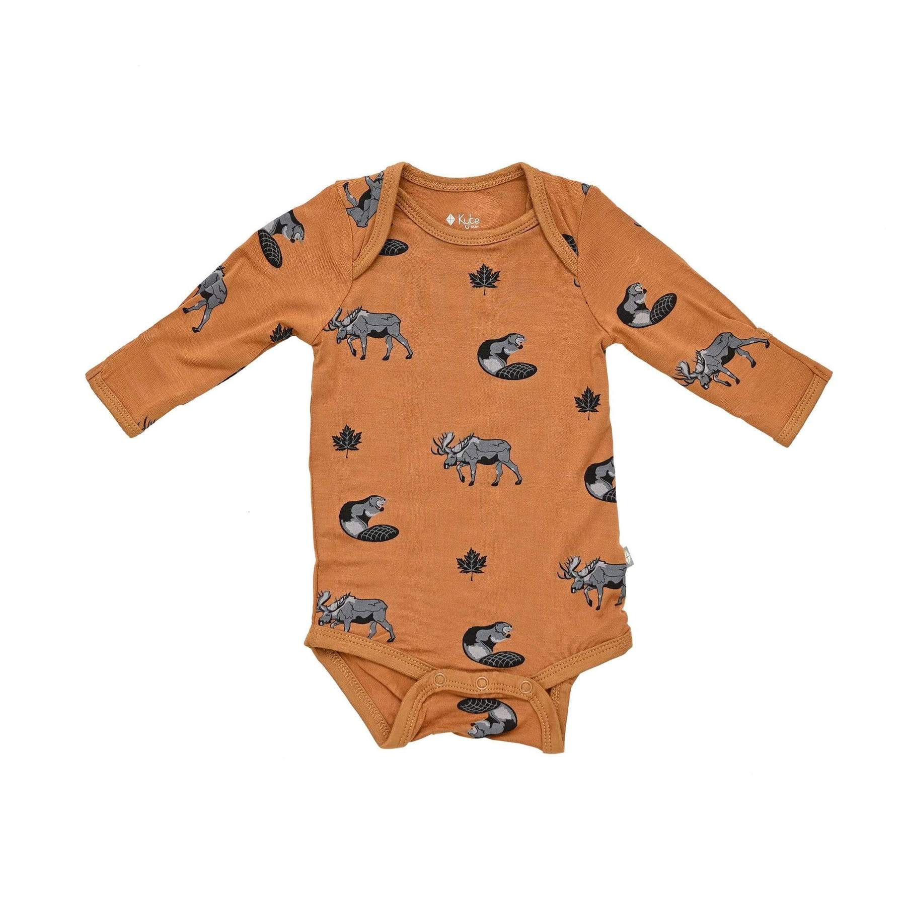 Kyte BABY Long Sleeve Bodysuit in Canadian Blossom