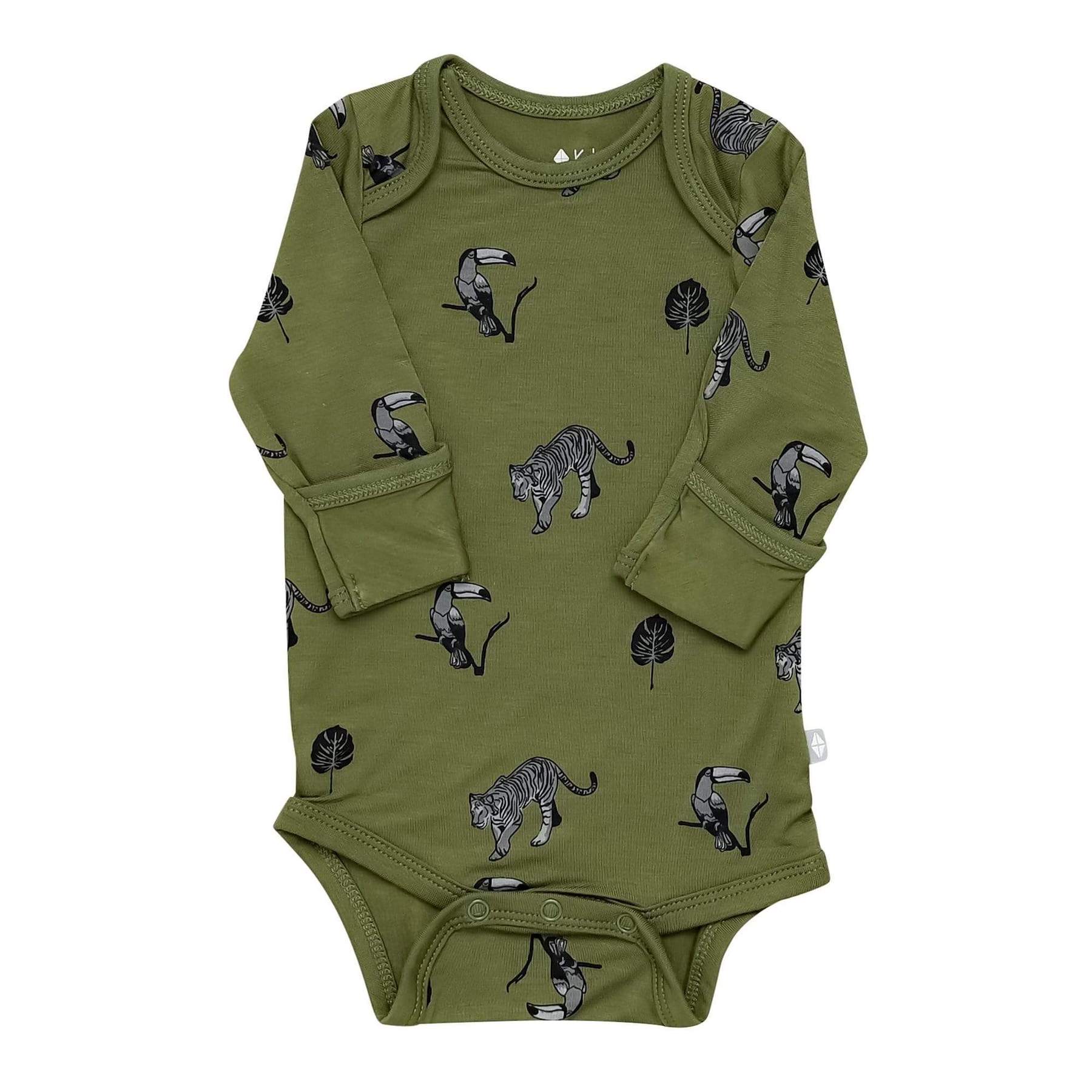 Kyte Baby Long Sleeve Twirl Bodysuit Dress - Hunter Plaid main image 1